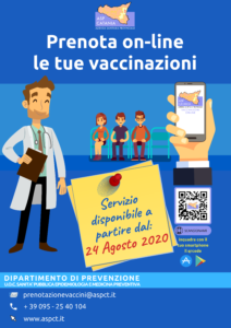 Locandina prenotazione vaccinazioni